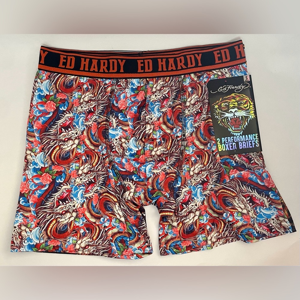 🆕 Ed Hardy Set of 2 Performance Boxer Briefs